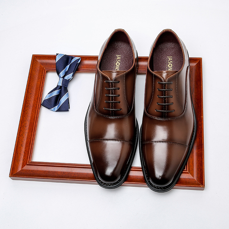 SUPERLI 2022 High Quality Handmade Oxford Dress Shoes Men Genuine Cow Leather Suit Shoes Footwear Wedding Formal Italian Shoes Size 38-45