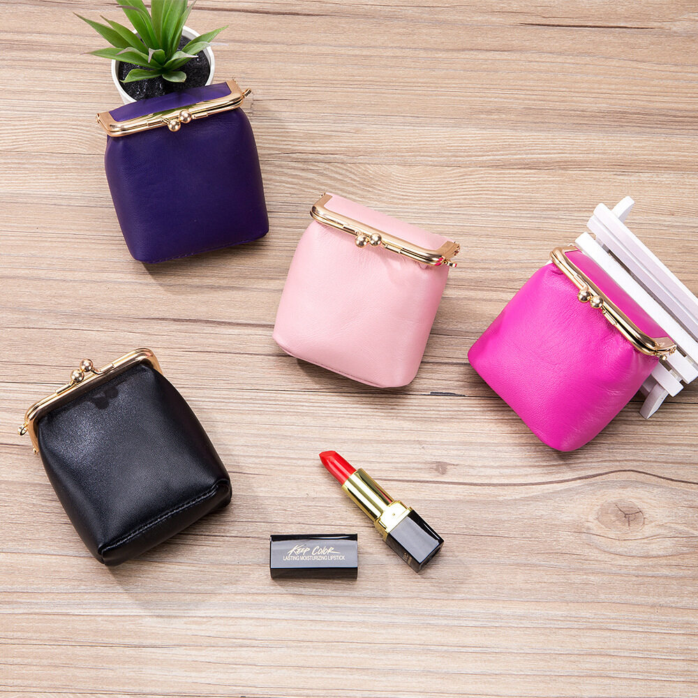 Dreamwise Lipstick Bag for Women 2021 New Sheepskin Lipstick Box Multifunctional Ladies Mini Convenient Cosmetic Bag Clip Coin Purses